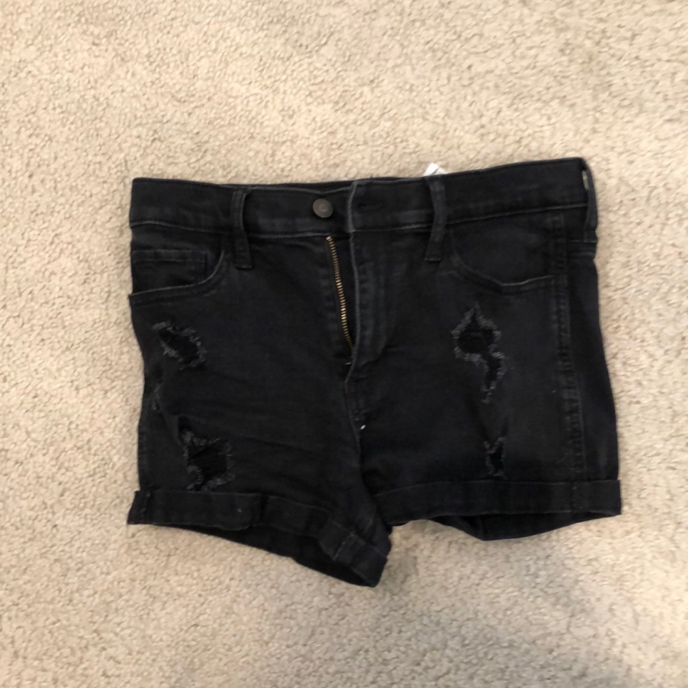 Black jean hollister shirts high stretchy